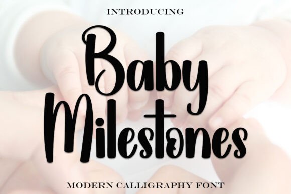 Baby Milestones: A Handwritten Display Font for Elegant Branding