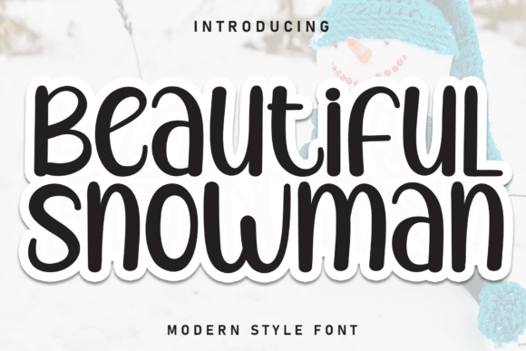 Beatiful Snowman: The Perfect Handwritten Display Font for Winter Crafts