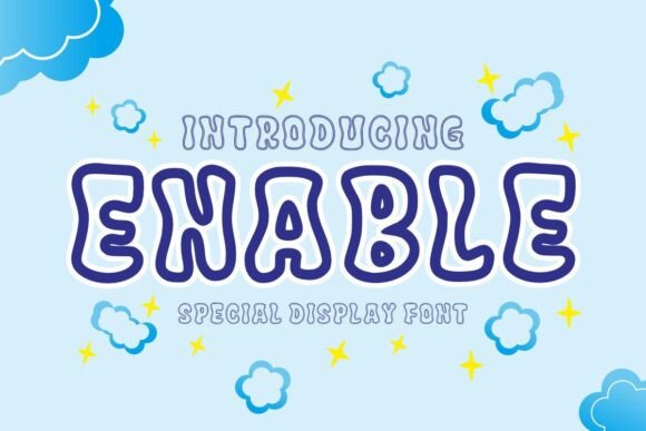 Enable: The Sporty Display Font for Creative Makers