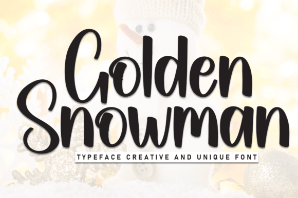 Golden Snowman: A Handwritten Display Font for Editorial Design