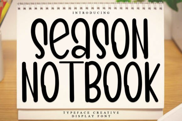 Season Notebook: The Festive Display Font for Holiday Creations