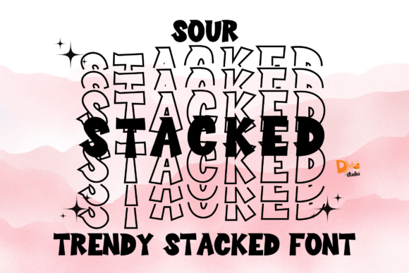 Sour Stacked: A Playful Display Typeface for Modern Digital Brands