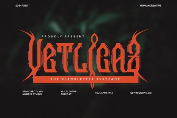 Vetlicaz: The Medieval Typeface for Handmade Shop Branding