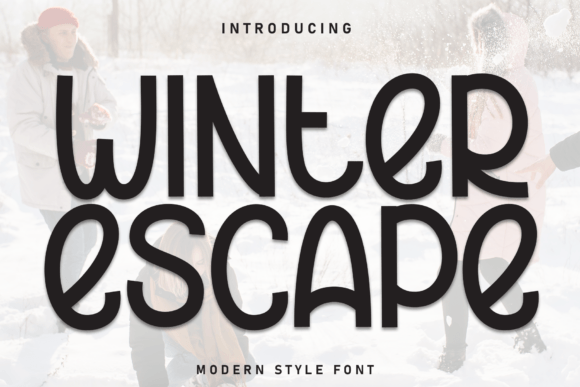 Winter Escape: A Whimsical Display Font for Handmade Crafts
